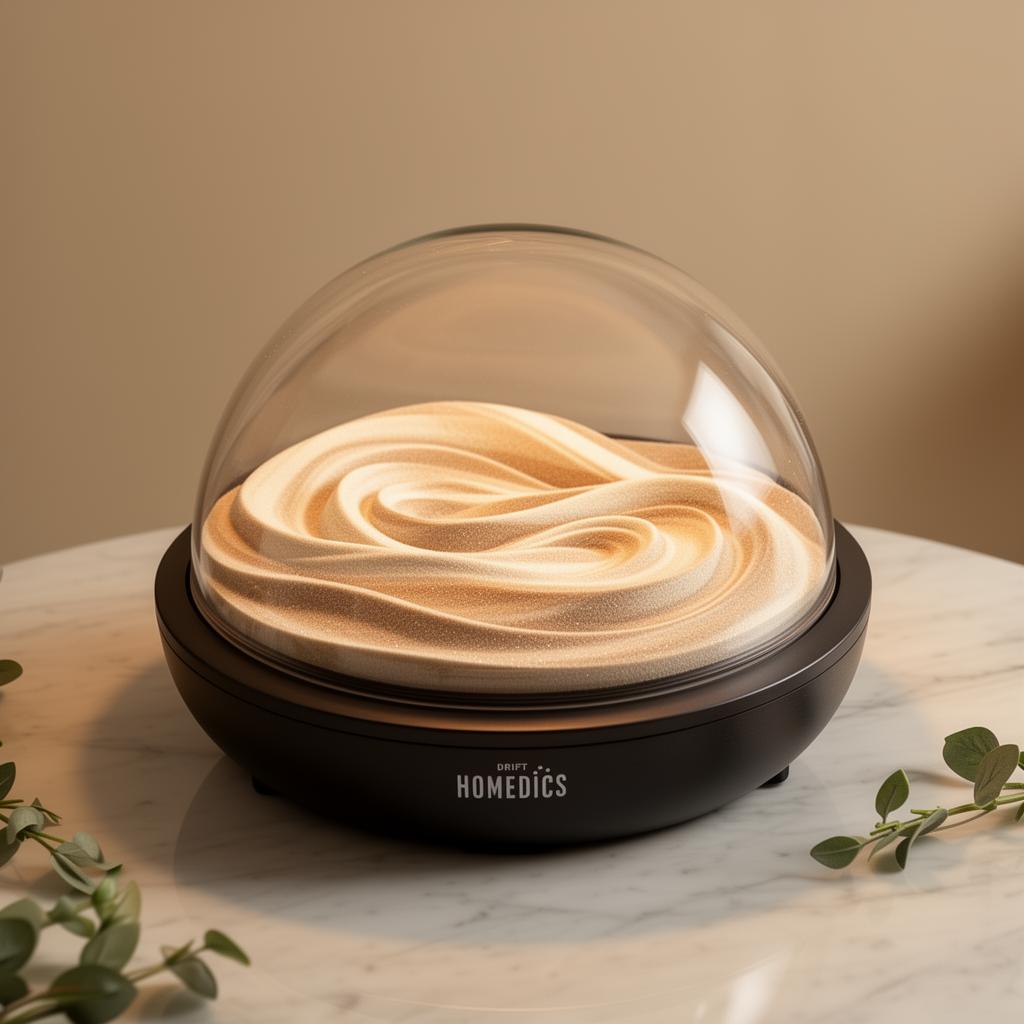 Homedics Drift kinetic sand art table creating flowing sand patterns